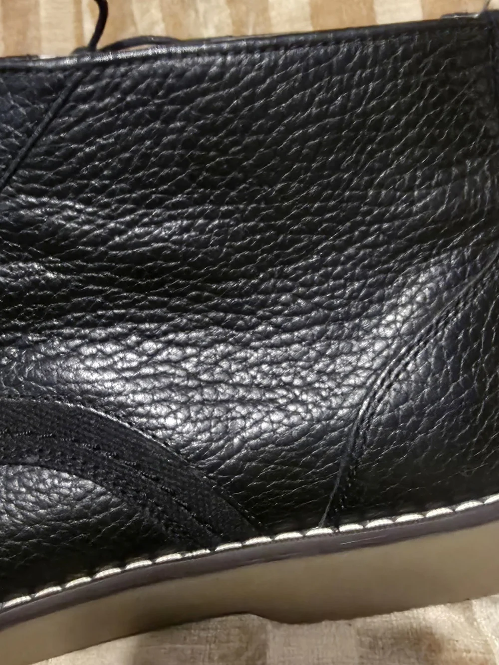 Sperry Men's Black Leather Chukka Boots with Striped Lining